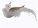Pack of 6 Victorian Accents Porcelain Bird with Feathers Christmas Ornaments