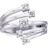 14K WHITE GOLD 1/2 CTW DIAMOND RIGHT HAND RING