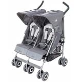 Maclaren Twin Techno Stroller - Silver Grey/Charcoal