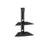 Flat Panel Display Wall Mount with Dual Media Player Shelves - Black