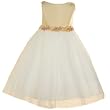 Little Girls Special Occasion GOLD TULLE Flower Girl Dress KIDS DREAM 2-12