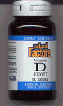 Natural Factors Vitamin D3 1000 I.U. 90 tabs