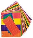 Identification Sheet Tape - Red, yellow, purple, orange, 1/4 inch - 1 ea