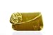 Gold / Green small velvet handheld clutch bag evening handbag with velvet rose