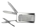 SE - Pocket Knife - 3 Blades, Money Clip, Stainless Steel, 2x1in. - KCH521