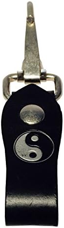 Leather Yin Yang Keychain - 15948