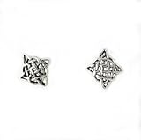 Sterling Silver Four Point Fancy Celtic Post Earrings