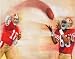 Joe Montana & Jerry Rice San Francisco 49ers Print by Ben Teeter
