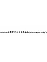 CleverEves 14Kt White Gold Solid Link 3.3mm Bracelet