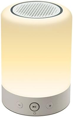 Creatrek Portable Bluetooth 4.0 Speaker With Touch Controlled LED Mood Light Lamp, Music Playing, Hands-Free Speakerphone, SD Card Expansion, Fm Radio, Timer