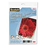 Scotch��� Laminating Sheets LS854SS-10, 9 Inches x 12 Inches, Letter Size, Single Sided