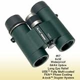 Alpen RAINIER 8x32 Waterproof, Long Eye Relief, BAK4, UBX, PXA-SHR Coatings, A-LOCK Diopter