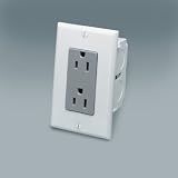 J-Box Kit Duplex Receptacle, Gray and White, 47605-ACN