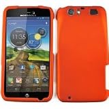 RUBBERIZED PHONE CASE FOR MOTOROLA ATRIX HD MB886 BURNT ORANGE