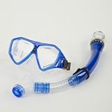 US Divers Catalina Little Kids DRY Snorkeling Set Blue