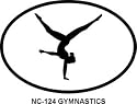 GYMNASTICS Oval Bumper Sticker