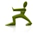 Black+Blum James the Doorman 7-3/4 by 7-1/2 by 1-1/4-Inch Door Stop, Lime
