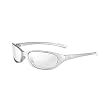 Nike Furi.R Sunglasses, EV0141-901, Translucent Crystal Frame/ Clear Lenses/ Silver Flash
