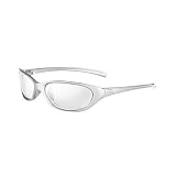 Nike Furi.R Sunglasses, EV0141-901, Translucent Crystal Frame/ Clear Lenses/ Silver Flash