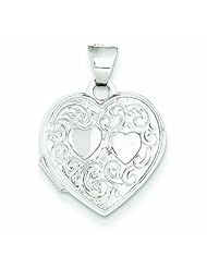 Genuine 14K White Gold White Gold Heart Locket 0.7 Grams Of Gold 100% Satisfaction Guaranteed.