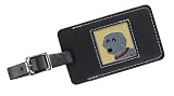 Tan Dog Leather Luggage Tag