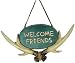 Antler "Welcome Friends" Welcome Sign with Birch Lettering (Wall Mounted) 12"