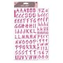 Ek Success Glitter Classic Alphabet and Number Stickers 2 Sheets/Package, Hot Pink