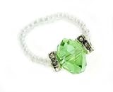 Peridot Single Band Solitaire Swarovski Crystal Ring