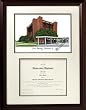 Lamar University Graduate Framed Lithograph w/ Diploma Opening