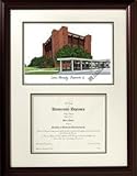 IMAGE OF Lamar University Scholar Scholar Mahogany Framed Lithograph w/Diploma Opening