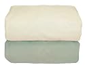 Tadpoles Organic Flannel Fitted Crib Sheets - Set of 2, Sage and Natural