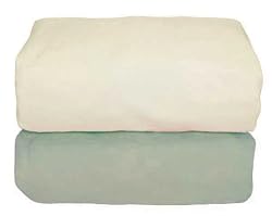 Tadpoles Organic Flannel Fitted Crib Sheets - Set of 2, Sage and Natural