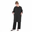 Betty Dain Crinkle Nylon Big Shirt Snap Black