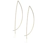 By Boe Half-Moon Threader Earrings 14k Gold Filled