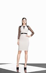 Graphic Lace Insert Dress