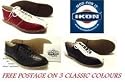 ikon leather marriot mod bowling shoes in 3 colours free postage