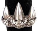 Monster Animal Claw Nails Spikes Silver Tone Pewter Ring