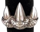 Monster Animal Claw Nails Spikes Pewter Ring