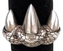 Monster Animal Claw Nails Spikes Pewter Ring