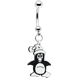 Christmas Penguin Belly Ring