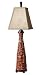 37 Distressed Red Glazed Oil Rubbed Bronze Golden Champagne Buffet Table Lamp