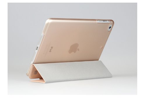 Champagne Ipad Mini 2 Stand Case with Sleep Function Slim Leather Case for Ipad Mini 2