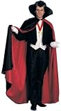 Adult Satin Halloween Vampire Cape (Black with Red)