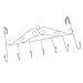 Marrywindix 7 Hook Metal Over the Door Rack Hanger for Hanging Clothes , Coat , Hat, Belt (7 Hooks White)