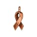 Real Copper Plated Lead-Free Pewter Awareness Ribbon Charm 16MM (1)