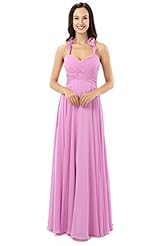 Ruched Chiffon Sleeveless Bridesmaid Dress/Prom Dress 