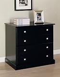 Louvered Rich Black File Cabinet By Coaster Furniture