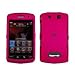Fits Blackberry 9500 Storm 9530 Thunder Verizon Cell Phone Snap on Protector Faceplate Cover Housing Case - Solid Rose Pink Rubber Feel