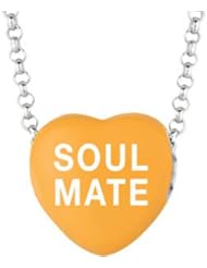 Sweethearts Enamel "Soul Mate" Heart on 16" Necklace Pendant with Gift Box