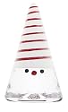 Kosta Boda Noel Small Red and White Thin Stripe Tree Christmas D&eacute;cor